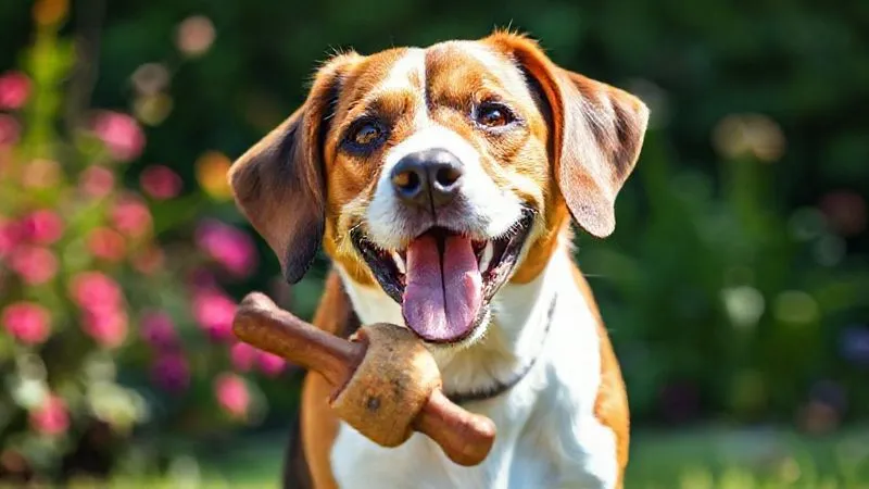 A photorealistic, professional photography, 8K image of a healthy, happy senior dog (perhaps a beagle or a mixed breed), with a shiny coat and bright eyes, playfully interacting with a chew toy in a sunny garden. Cinematic lighting, sharp focus on the dog's joyful expression, depth of field blurring the vibrant green background. Shot on a high-end DSLR, conveying vitality and zest for life. A photorealistic, professional photography, 8K image of a healthy, happy senior dog (perhaps a beagle or a mixed breed), with a shiny coat and bright eyes, playfully interacting with a chew toy in a sunny garden. Cinematic lighting, sharp focus on the dog's joyful expression, depth of field blurring the vibrant green background. Shot on a high-end DSLR, conveying vitality and zest for life.