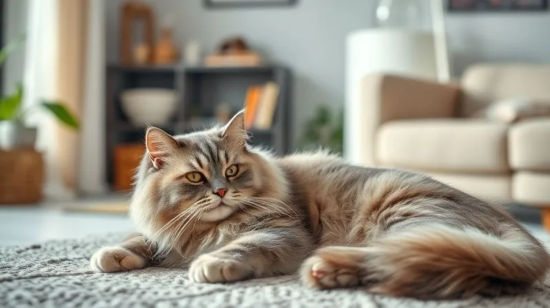 A photorealistic, professional photography, 8K image showing a serene, elderly cat (e.g., a Ragdoll or Persian) resting comfortably in a clean, well-lit, and calm home environment. Soft natural light, sharp focus on the relaxed cat, blurred background of a cozy room. Cinematic lighting, depth of field, shot on a high-end DSLR, conveying peace and good health. A photorealistic, professional photography, 8K image showing a serene, elderly cat (e.g., a Ragdoll or Persian) resting comfortably in a clean, well-lit, and calm home environment. Soft natural light, sharp focus on the relaxed cat, blurred background of a cozy room. Cinematic lighting, depth of field, shot on a high-end DSLR, conveying peace and good health.