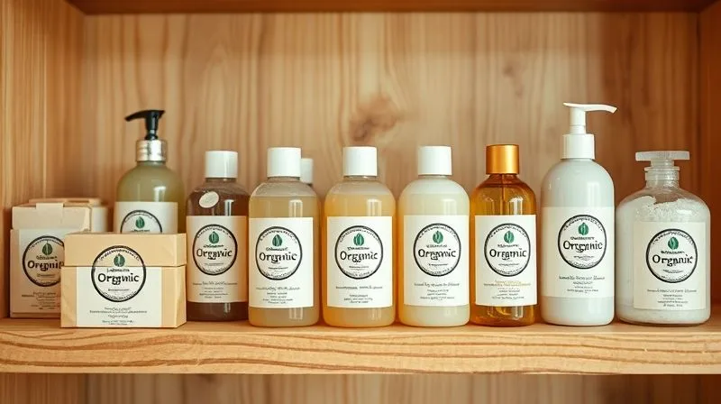 A photorealistic, professional photography, 8K image of a beautifully arranged display of organic bath products (soaps, lotions, bath bombs) on a natural wood shelf in a high-end, minimalist boutique. Each product prominently features a subtle, elegant 'certified organic' seal. Soft, warm cinematic lighting highlights the textures and natural colors of the products, with a shallow depth of field, shot on a high-end DSLR. A photorealistic, professional photography, 8K image of a beautifully arranged display of organic bath products (soaps, lotions, bath bombs) on a natural wood shelf in a high-end, minimalist boutique. Each product prominently features a subtle, elegant 'certified organic' seal. Soft, warm cinematic lighting highlights the textures and natural colors of the products, with a shallow depth of field, shot on a high-end DSLR.
