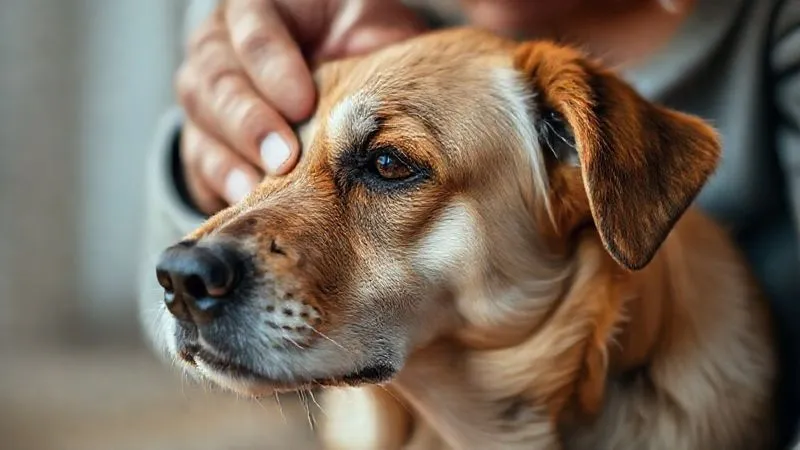 A photorealistic image of a loving owner gently petting an old dog, with the owner's hand softly stroking the dog's head. The dog looks content and secure, leaning into the touch. Soft, warm lighting, sharp focus on the interaction, depth of field blurring the background, conveying a strong emotional bond and care. 8K, professional photography, shot on a high-end DSLR. A photorealistic image of a loving owner gently petting an old dog, with the owner's hand softly stroking the dog's head. The dog looks content and secure, leaning into the touch. Soft, warm lighting, sharp focus on the interaction, depth of field blurring the background, conveying a strong emotional bond and care. 8K, professional photography, shot on a high-end DSLR.